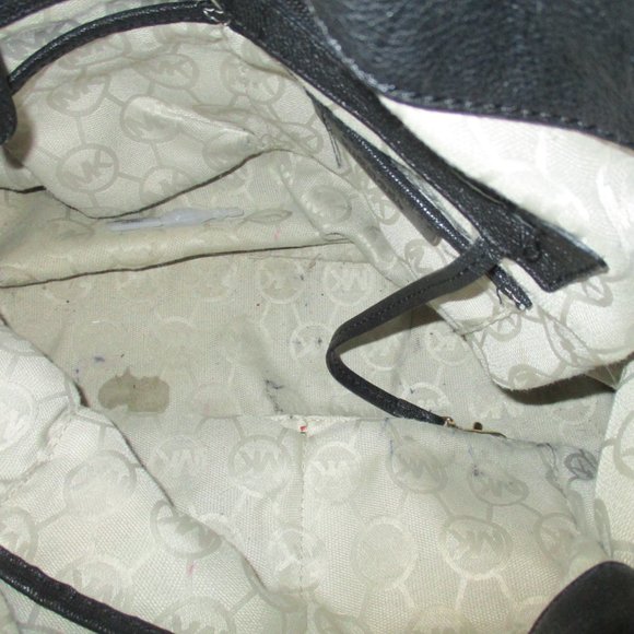 *Michael Kors HAMILTON 2-WAY Black Pebbled Leather Satchel - Picture 6 of 9